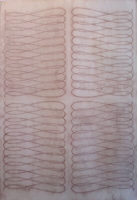 pigment on paper, Automatic Writing K4 by Mary Judge.