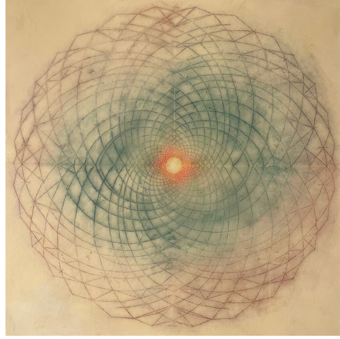 Buco nel Cielo, 2023,  100 x 100 cm, powdered pigment on canvas