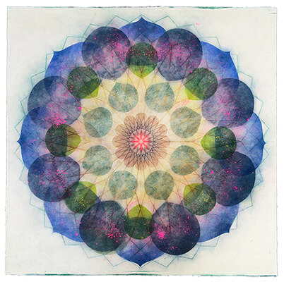 pigment on paper, Color Vaccine by Mary Judge.