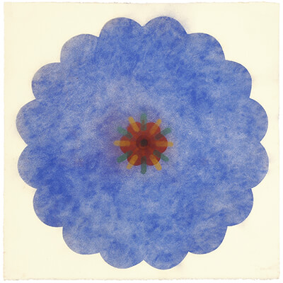 pigment on paper, Pop Flower LM 16 by Mary Judge.