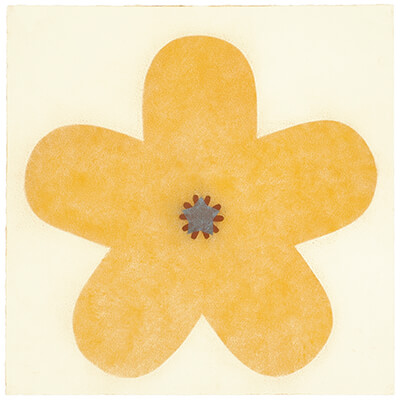 pigment on paper, Pop Flower LM 4 by Mary Judge.