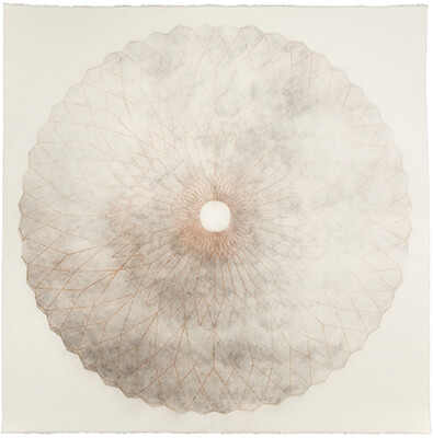 pigment on paper, Oculus 11 by Mary Judge.