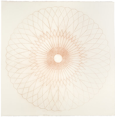 pigment on paper, Oculus 3 by Mary Judge.