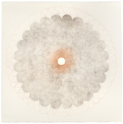 pigment on paper, Oculus 6 by Mary Judge.