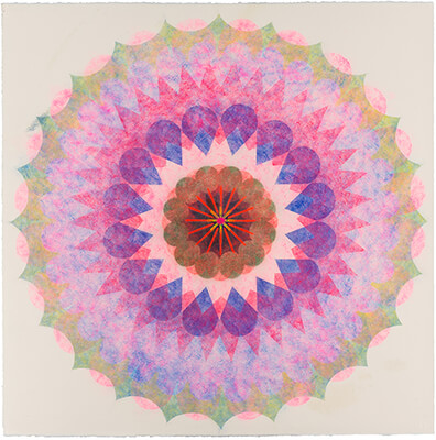 pigment on paper, Poptic 12 by Mary Judge.