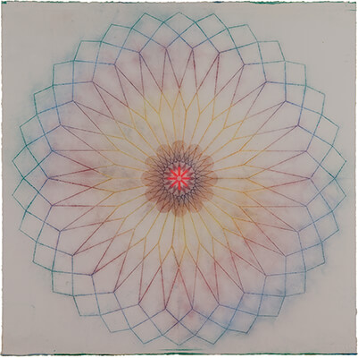 pigment on paper, Primavera Pop 18 by Mary Judge.