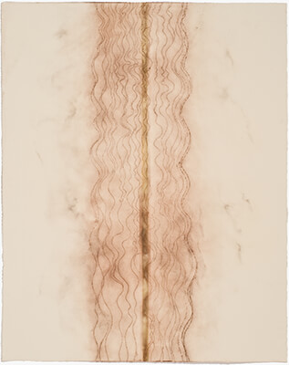 pigment on paper, River and Steel and Flow 2, by Mary Judge.