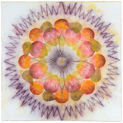 pigment on paper, Sun Dog by Mary Judge.